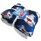 Soccer Balls Navy Anti-Pill Premium No Sew Throw Fleece Fabric Kit (White Backing)